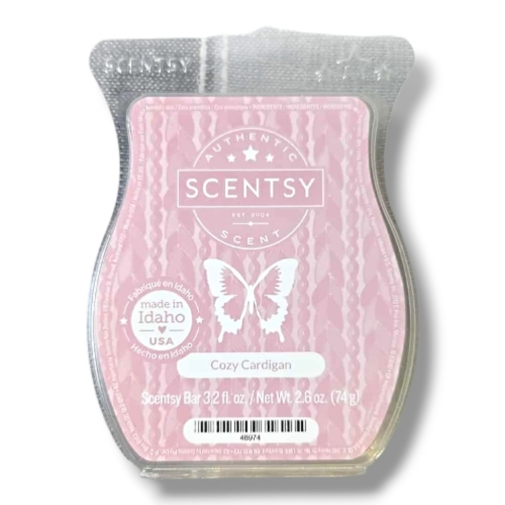 Scentsy Bar COZY CARDIGAN - Retired Scent - New Wax Brick